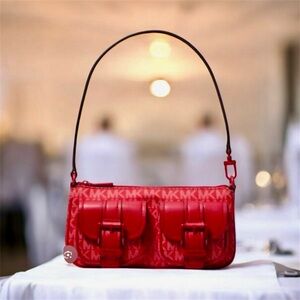 🍒🎄MICHAEL Michael Kors Zoe Convertible Signature Logo Shoulder Bag